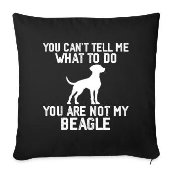Funny Beagle Men Women Hound Beagle Dog Lovers - Housse de coussin décorative 45 x 45 cm - noir - Devant