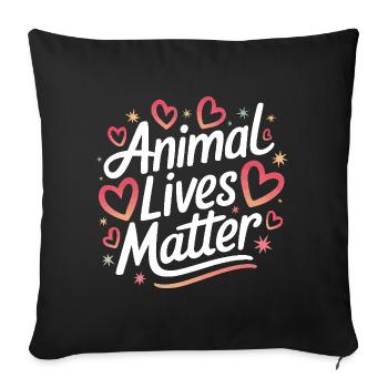Végétarien Végétalien Végétarien Végétarien - Housse de coussin décorative 45 x 45 cm - noir - Devant