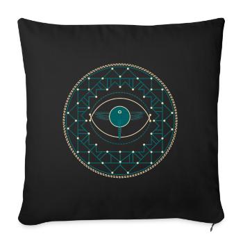 Libellule - Housse de coussin décorative 45 x 45 cm - noir - Devant