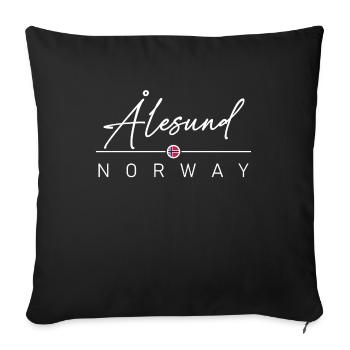 Norwegen - Alesund - Norge - Norway - Sofa pillowcase 17,3'' x 17,3'' (45 x 45 cm) - black - Front