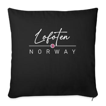 Norwegen - Lofoten - Norge - Norway - Sofa pillowcase 17,3'' x 17,3'' (45 x 45 cm) - black - Front