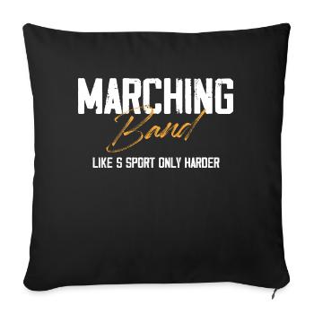 La fanfare comme un sport, mais plus difficile - Housse de coussin décorative 45 x 45 cm - noir - Devant