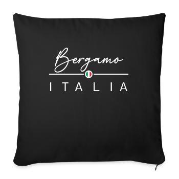 Italia - Bergamo - Italien - Italy - Sofa pillowcase 17,3'' x 17,3'' (45 x 45 cm) - black - Front