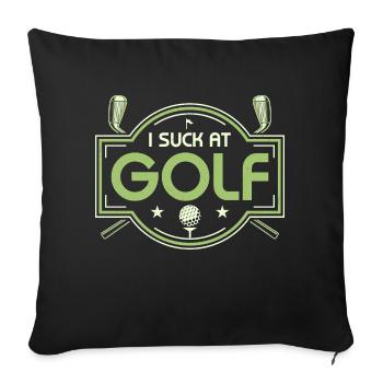 I Suck At Golf Golfer Amateur - Sofa pillowcase 17,3'' x 17,3'' (45 x 45 cm) - black - Front