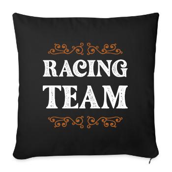 Équipage de course - Housse de coussin décorative 45 x 45 cm - noir - Devant