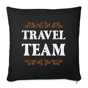 Travel Team - Sofakissenbezug 45 x 45 cm - Schwarz - Vorne