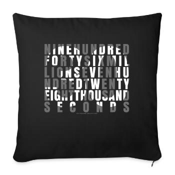 30 Years in Seconds 30th Birthday 30s English - Sofa pillowcase 17,3'' x 17,3'' (45 x 45 cm) - black - Front