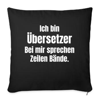 Übersetzer - Sofakissenbezug 45 x 45 cm - Schwarz - Vorne