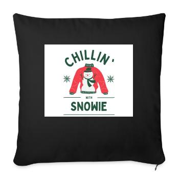 Snowie - Sofa pillowcase 17,3'' x 17,3'' (45 x 45 cm) - black - Front