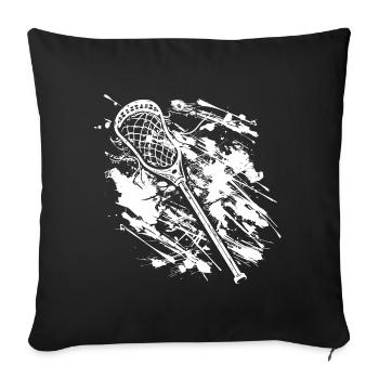Graffiti de batte de crosse - Housse de coussin décorative 45 x 45 cm - noir - Devant