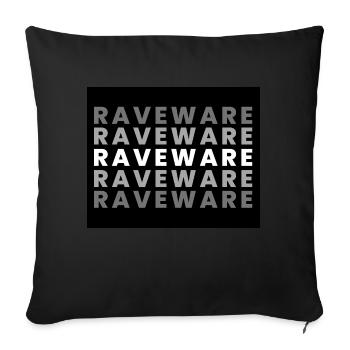raveware - Sofakissenbezug 45 x 45 cm - Schwarz - Vorne