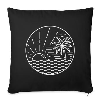 Sunset Circle - Sofa pillowcase 17,3'' x 17,3'' (45 x 45 cm) - black - Front