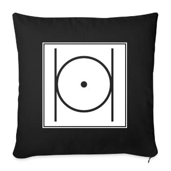 Illuminati maçonniques - Housse de coussin décorative 45 x 45 cm - noir - Devant