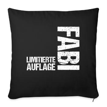 Fabien - Housse de coussin décorative 45 x 45 cm - noir - Devant