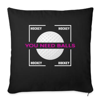 Hockey Field Hockey Hockey Hockey Season - Sofa pillowcase 17,3'' x 17,3'' (45 x 45 cm) - black - Front