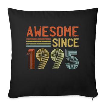 Génial depuis 1995" - Rétro Vintage 30e anniversaire - Housse de coussin décorative 45 x 45 cm - noir - Devant