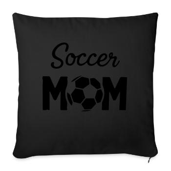 Fußballmama - Sofakissenbezug 45 x 45 cm - Schwarz - Vorne