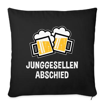 Junggesellenabschied (Bier Bayrische Bierkrüge 3C) - Sofakissenbezug 45 x 45 cm - Schwarz - Vorne