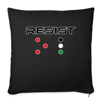RESIST FP - Sofa pillowcase 17,3'' x 17,3'' (45 x 45 cm) - black - Front