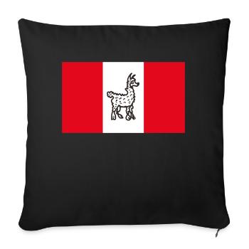 Pérou drôle - Housse de coussin décorative 45 x 45 cm - noir - Devant