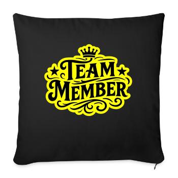 Membre de l’équipe Krone - Housse de coussin décorative 45 x 45 cm - noir - Devant