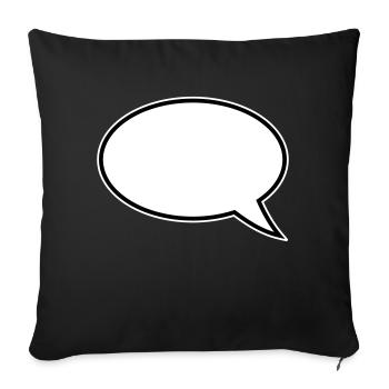 Conception de bulles de dialogue - Housse de coussin décorative 45 x 45 cm - noir - Devant