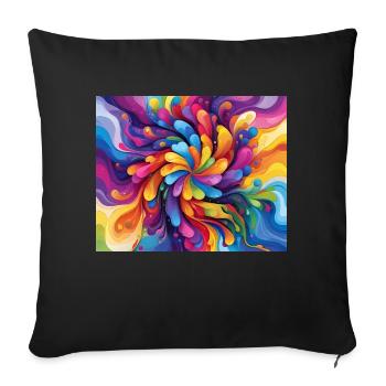 Color - Sofa pillowcase 17,3'' x 17,3'' (45 x 45 cm) - black - Front