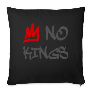No Kings in America since 1776 - Sofa pillowcase 17,3'' x 17,3'' (45 x 45 cm) - black - Front
