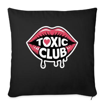 TOXIC T SHIRT - Sofa pillowcase 17,3'' x 17,3'' (45 x 45 cm) - black - Front