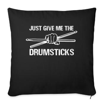 Donnez-moi simplement le design des baguettes - Housse de coussin décorative 45 x 45 cm - noir - Devant