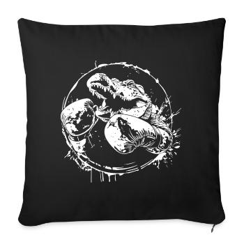Alligator Boxer Boxen MMA - Sofakissenbezug 45 x 45 cm - Schwarz - Vorne