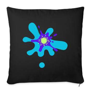 Abstract Color Strike Pattern - Sofa pillowcase 17,3'' x 17,3'' (45 x 45 cm) - black - Front