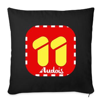 Audois Logo 11 - Sofa pillowcase 17,3'' x 17,3'' (45 x 45 cm) - black - Front
