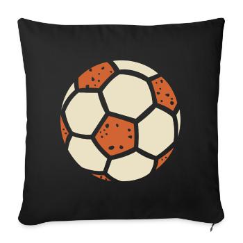 Graphisme rétro football – Sport Design - Housse de coussin décorative 45 x 45 cm - noir - Devant
