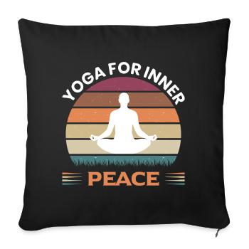 Yoga for inner peace men - Sofakissenbezug 45 x 45 cm - Schwarz - Vorne