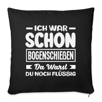 Bogenschießen Bogenschütze Geschenk - Sofakissenbezug 45 x 45 cm - Schwarz - Vorne