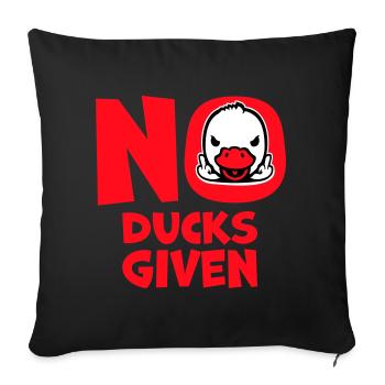 Goose No Ducks Given Middle Finger Naughty Duck Cool - Sofa pillowcase 17,3'' x 17,3'' (45 x 45 cm) - black - Front