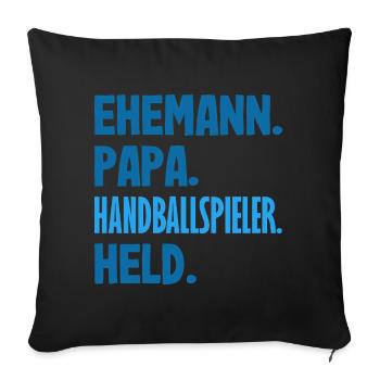 Handball Joueurs Handball Handball Cadeaux - Housse de coussin décorative 45 x 45 cm - noir - Devant
