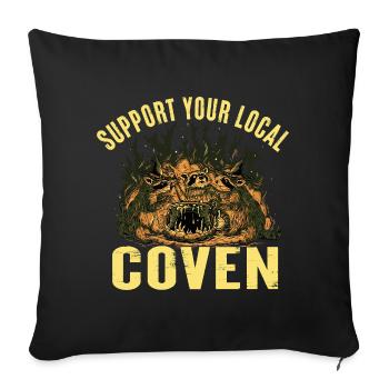 Witch Gift Idea Witch Coven Witch Sister Witch - Sofa pillowcase 17,3'' x 17,3'' (45 x 45 cm) - black - Front