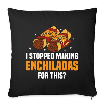 Enchiladas Foodie-Gericht der mexikanischen Küche - Sofakissenbezug 45 x 45 cm - Schwarz - Vorne
