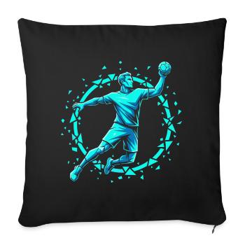 Handball Leidenschaft Hitze Training Geschenk - Sofakissenbezug 45 x 45 cm - Schwarz - Vorne