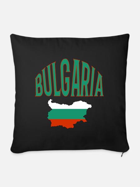 Bulgaria - Sofakissenbezug 45 x 45 cm - Schwarz