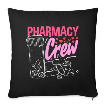 Apotheker Pharmazeutisch-technischer - Sofakissenbezug 45 x 45 cm - Schwarz - Vorne