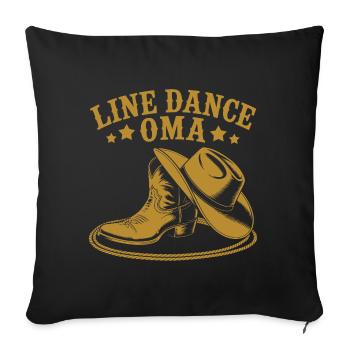 Line Dance Granny Boots - Sofa pillowcase 17,3'' x 17,3'' (45 x 45 cm) - black - Front