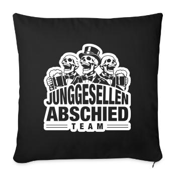 Équipe de Bachelor Party Bière Skeleton - Housse de coussin décorative 45 x 45 cm - noir - Devant