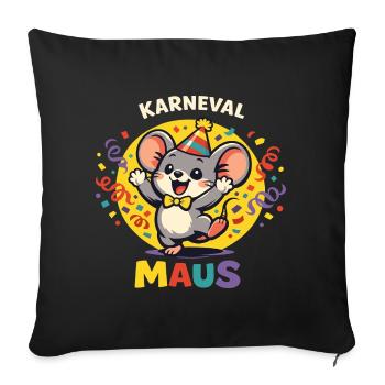 Sweet Carnival Mouse Female Funny - Housse de coussin décorative 45 x 45 cm - noir - Devant