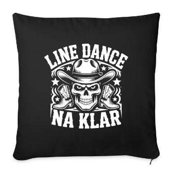 Line Dance NA KLAR Skull - Sofa pillowcase 17,3'' x 17,3'' (45 x 45 cm) - black - Front