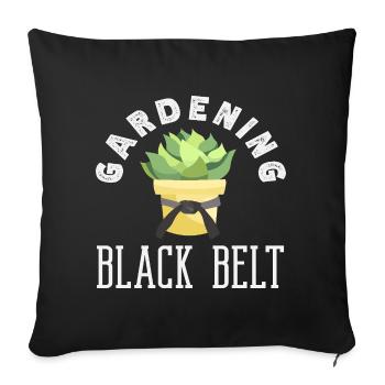 Gardening Black Belt Plant Lover Gardener - Sofa pillowcase 17,3'' x 17,3'' (45 x 45 cm) - black - Front