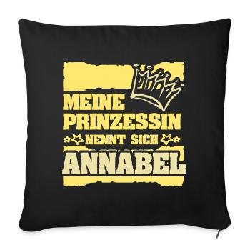 Geschenk für Annabel - Sofakissenbezug 45 x 45 cm - Schwarz - Vorne