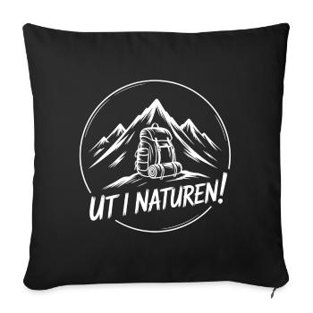 Adventure Backpacking Hiking - Sofa pillowcase 17,3'' x 17,3'' (45 x 45 cm) - black - Front